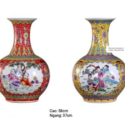 BÌNH VẼ TAY GỐM SỨ GIANG TÂY CAO CẤP